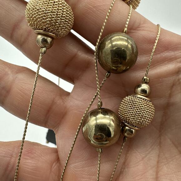 Vintage Charlotte Daniel Gold Tone Necklace And Earrings - Picture 7 of 7
